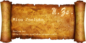 Miss Zselyke névjegykártya